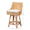 Baxton Studio Bella Modern Bohemian Natural Brown Rattan Counter Stool 228-13090-ZORO - alternate 8